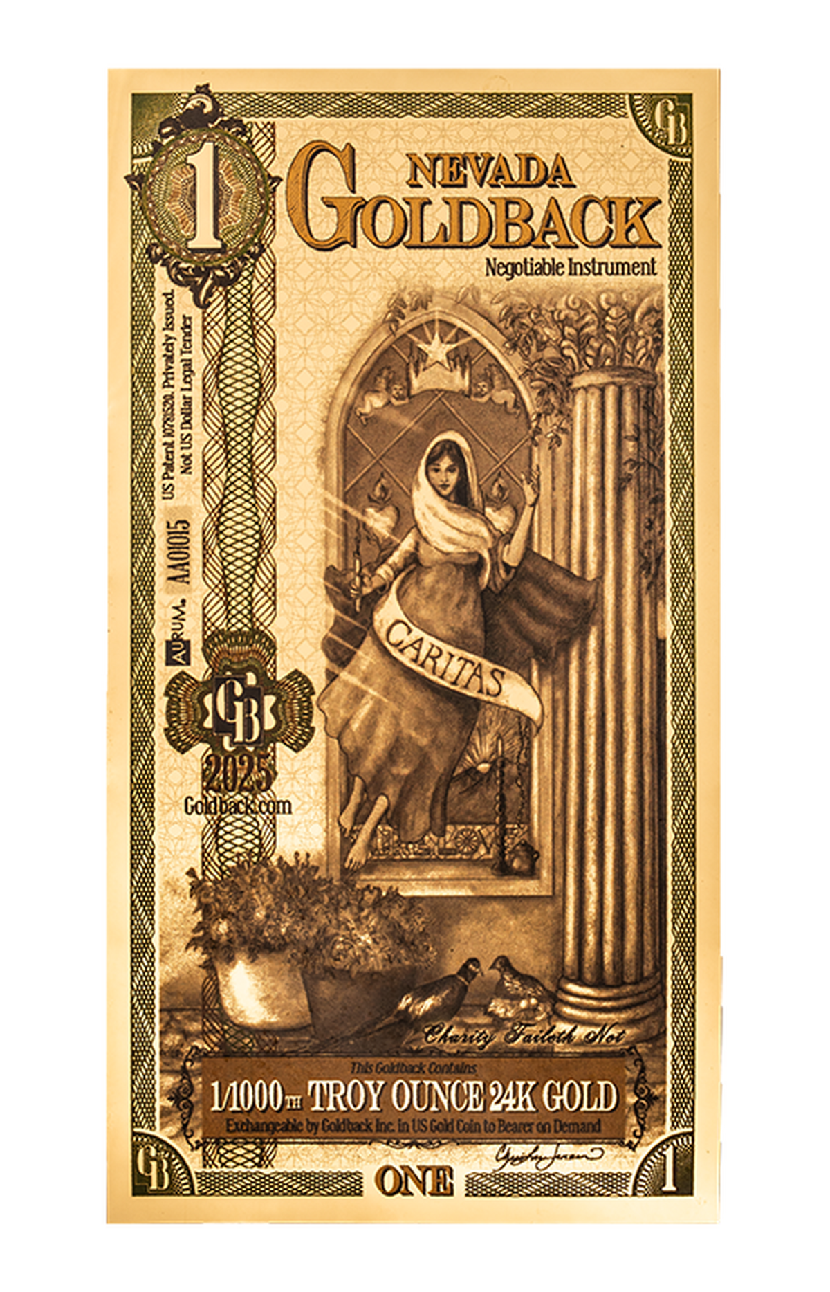 1 Nevada Goldback front
