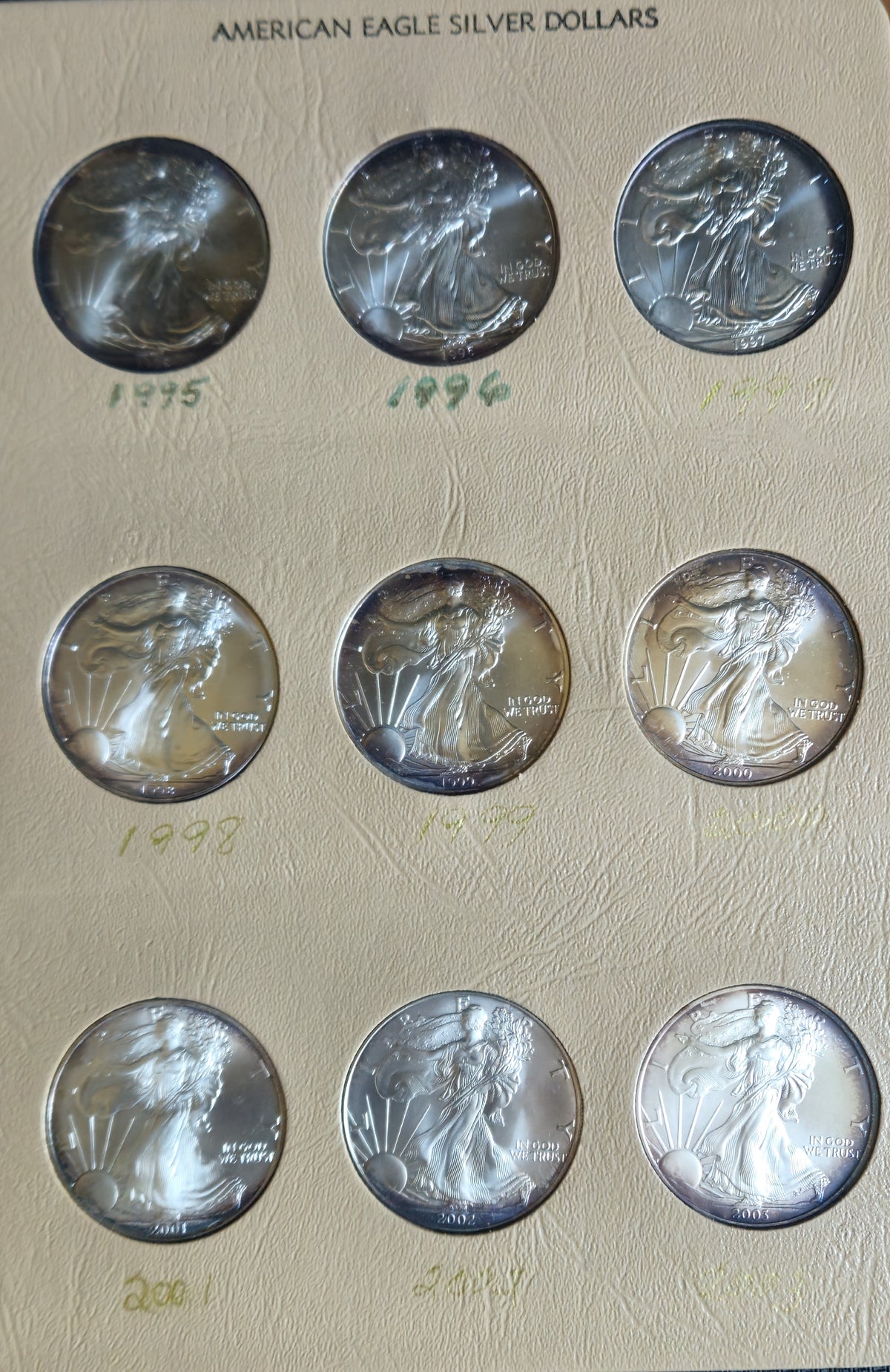 American Silver Eagle Collection 1986-2004 – 19 Coins