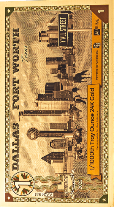 1 Texas Goldback