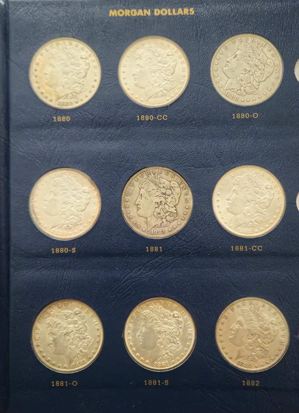 Morgan Silver Dollar Collection 1878–1921 - 96 Coins - 13 Carson City - Near Complete