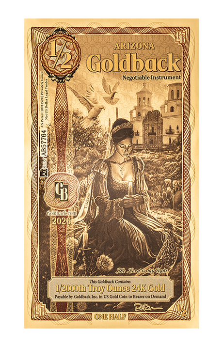 1/2 Arizona Goldback front