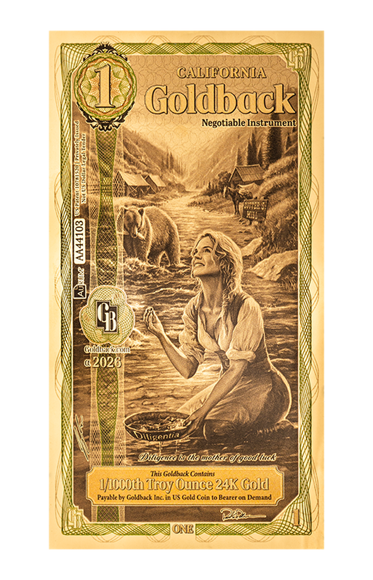 1 California Goldback Alpha Edition front