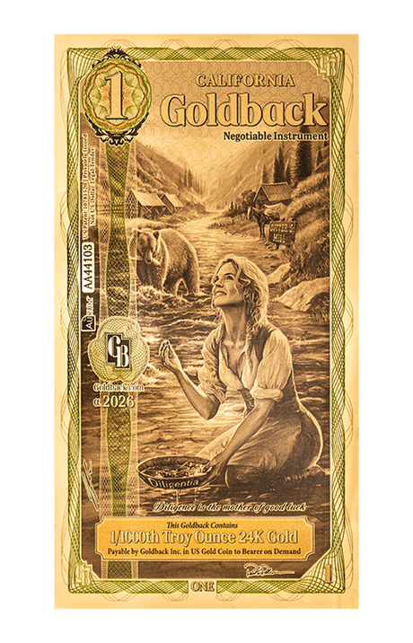 1 California Goldback Alpha Edition front