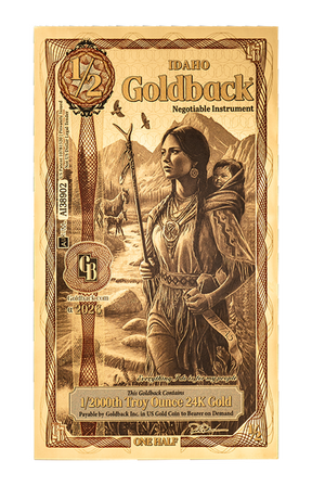 1/2 Idaho Goldback Alpha Edition front