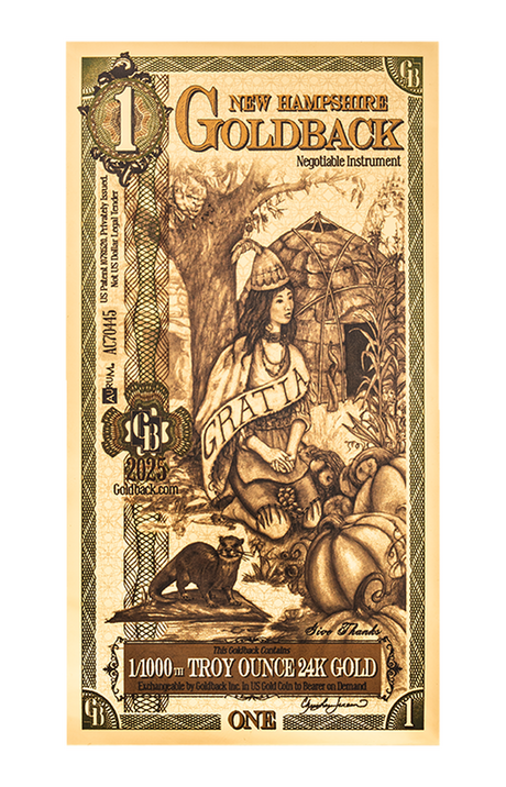 1 New Hampshire Goldback front
