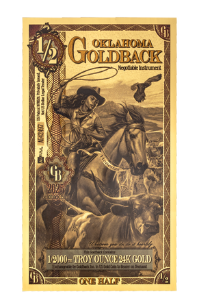 1/2 Oklahoma Goldback front