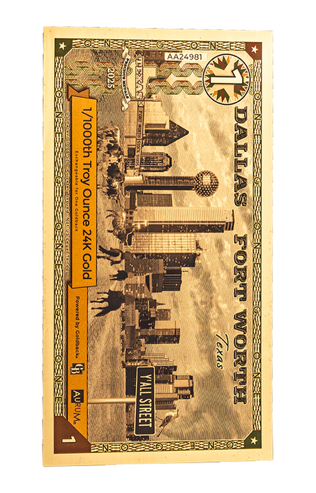 1 Texas Goldback front