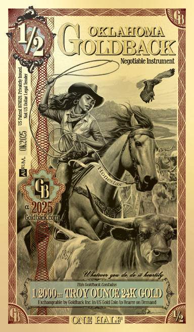 1/2 Oklahoma Goldback – Alpha Edition (Limited Series)