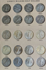 Complete Walking Liberty Half Dollar Collection 1916–1947 — All 65 Coins — Key Dates
