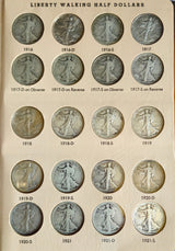 Complete Walking Liberty Half Dollar Collection 1916–1947 — All 65 Coins — Key Dates